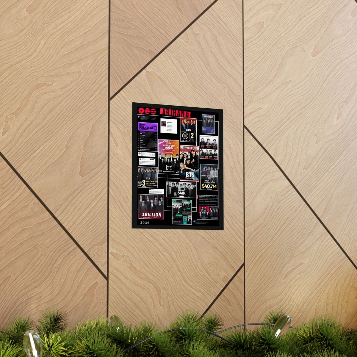 BTS Collage Matte Poster — Vertical BTS Achievement Poster (2026 Highlights)