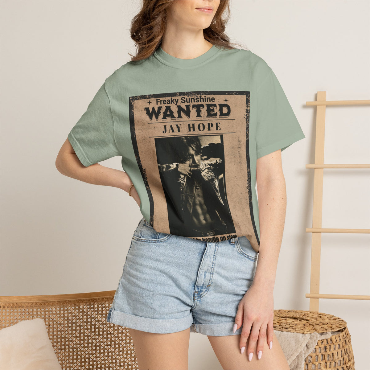 Wanted Poster Graphic T-Shirt — "Freaky Sunshine: Jay Hope" Vintage Style