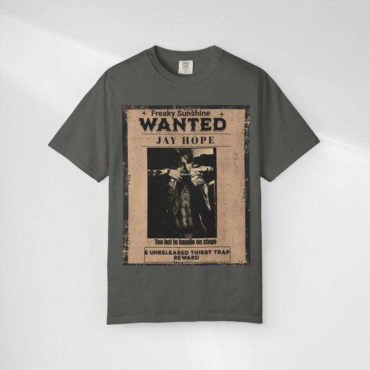 Wanted Poster Graphic T-Shirt — "Freaky Sunshine: Jay Hope" Vintage Style