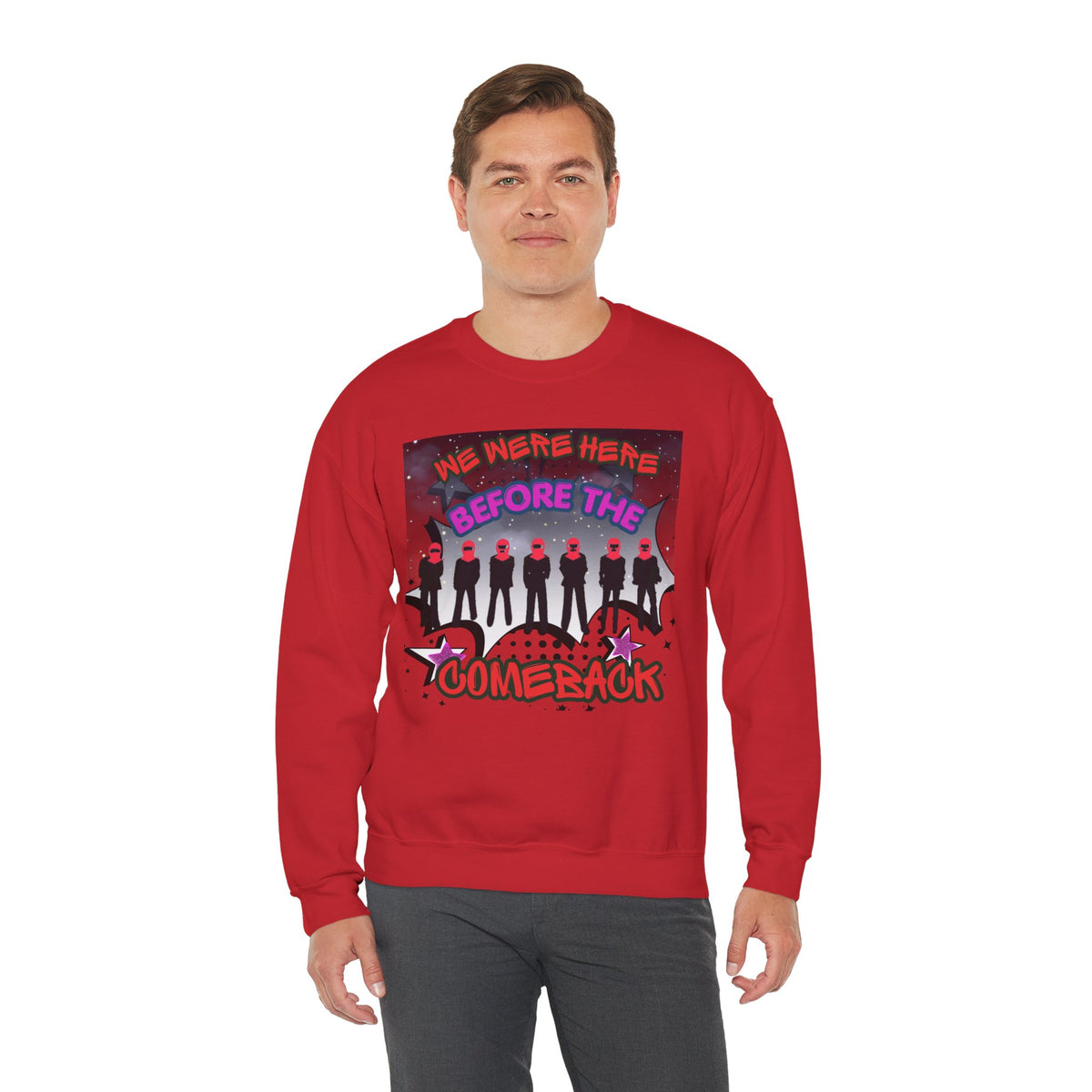 Crewneck Sweatshirt — BTS  the Comeback” Retro Pop Graphic