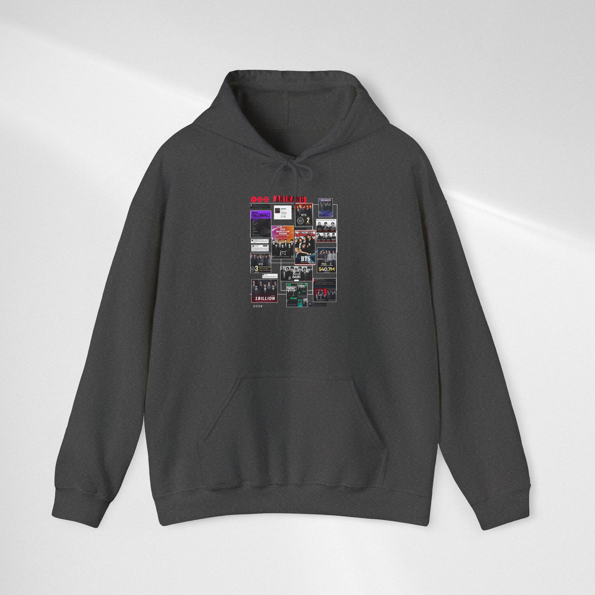 BTS Collage Hoodie — Retro Music Posters Graphic Sweatshirt