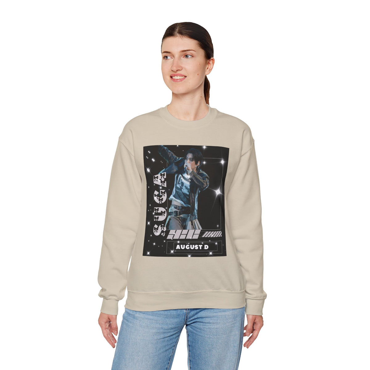 Graphic Crewneck Sweatshirt — "SUGA 93" Music Fan Design