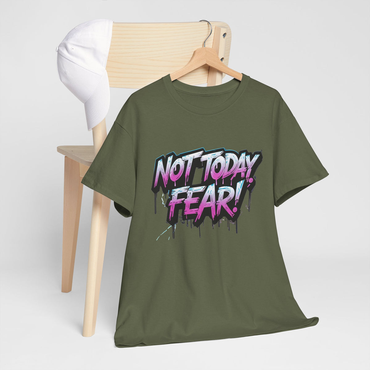 Not Today Fear! Graphic Tee — BTS  Motivational Streetwear