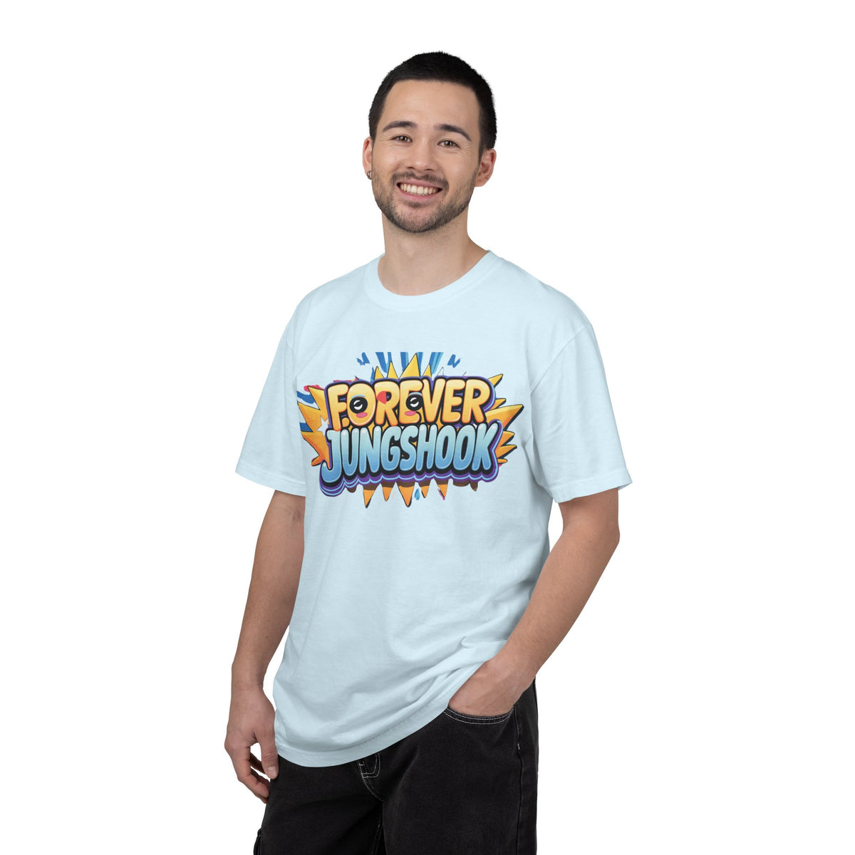 Forever Jungshook T-Shirt — Colorful Fan Graphic Tee