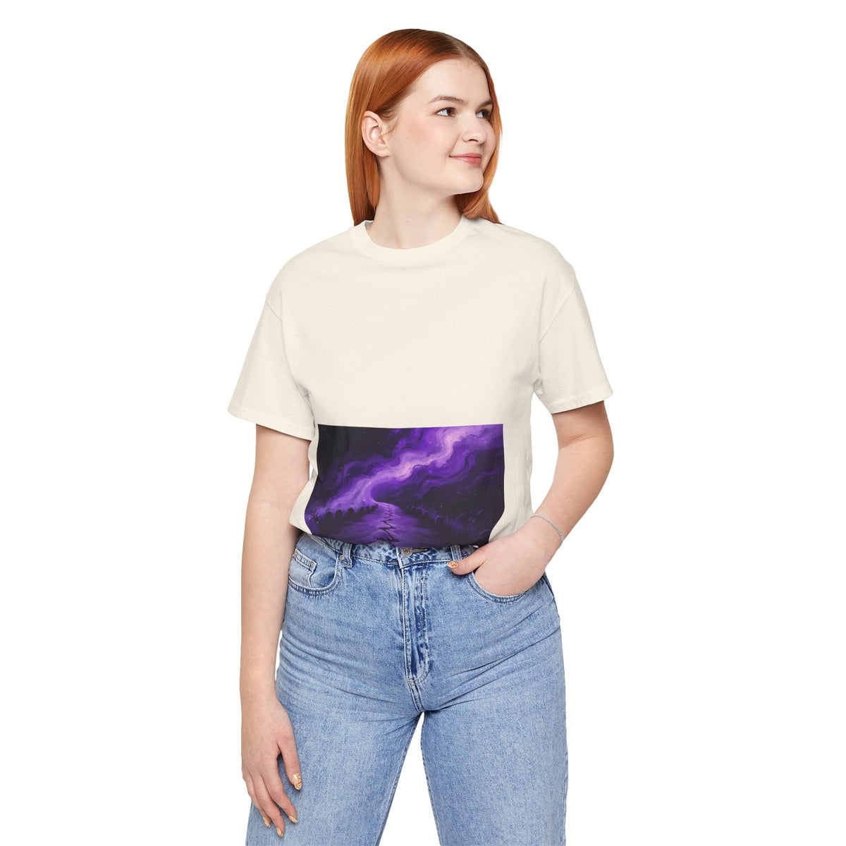 You Never Walk Alone Tee — Purple Nebula Graphic T-Shirt