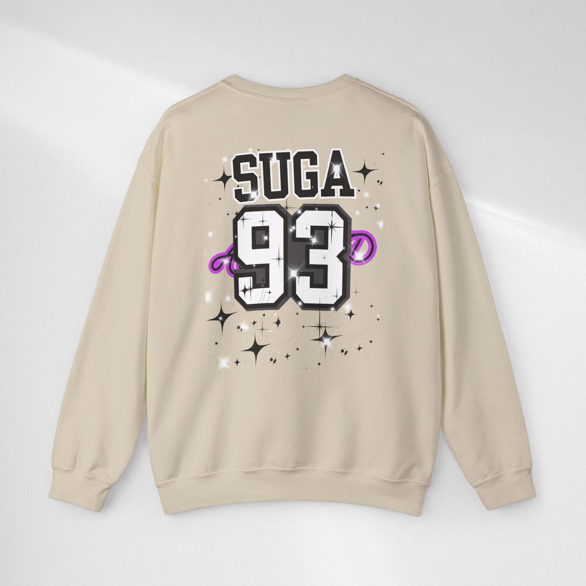Graphic Crewneck Sweatshirt — "SUGA 93" Music Fan Design