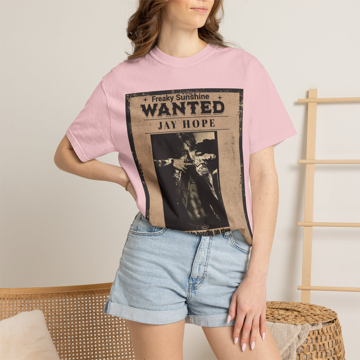 Wanted Poster Graphic T-Shirt — "Freaky Sunshine: Jay Hope" Vintage Style