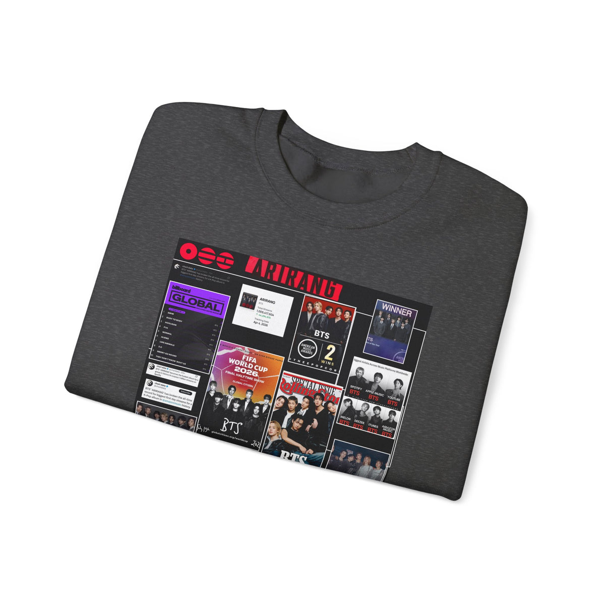 Collage Graphic Sweatshirt — BTS Moments Photo Montage Crewneck