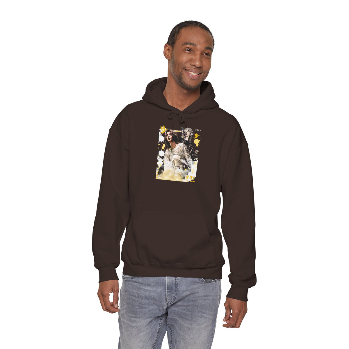 Jimin 95 Hoodie — K-Pop Fan Pullover with Photo Collage Front & Graphic Back