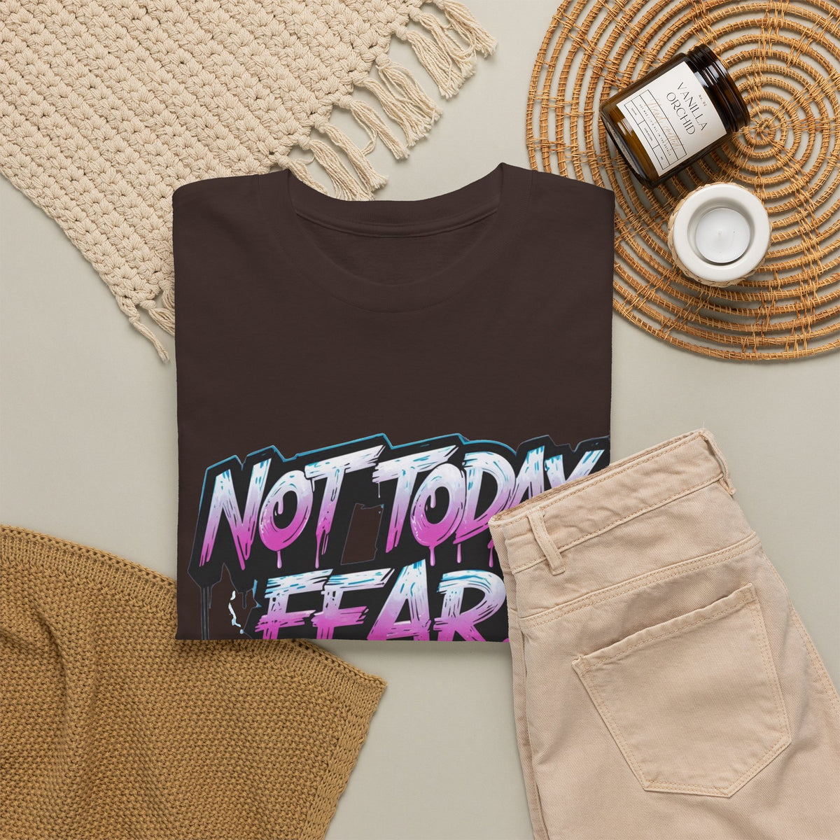 Not Today Fear! Graphic Tee — BTS  Motivational Streetwear