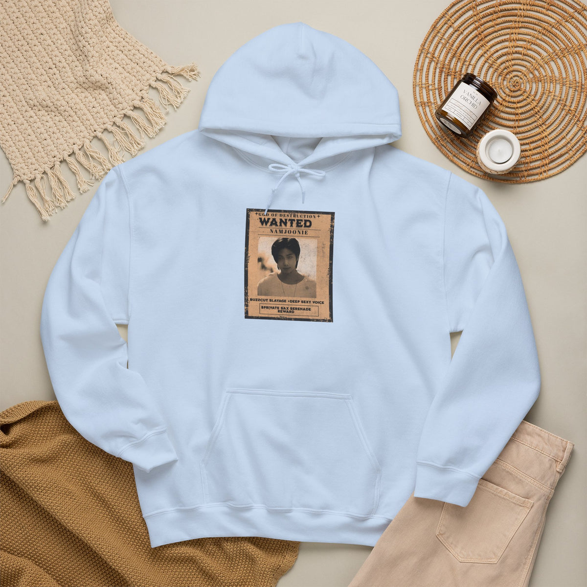 Wanted Namjoon Poster Hoodie — Vintage Photograph Graphic Sweatshirt