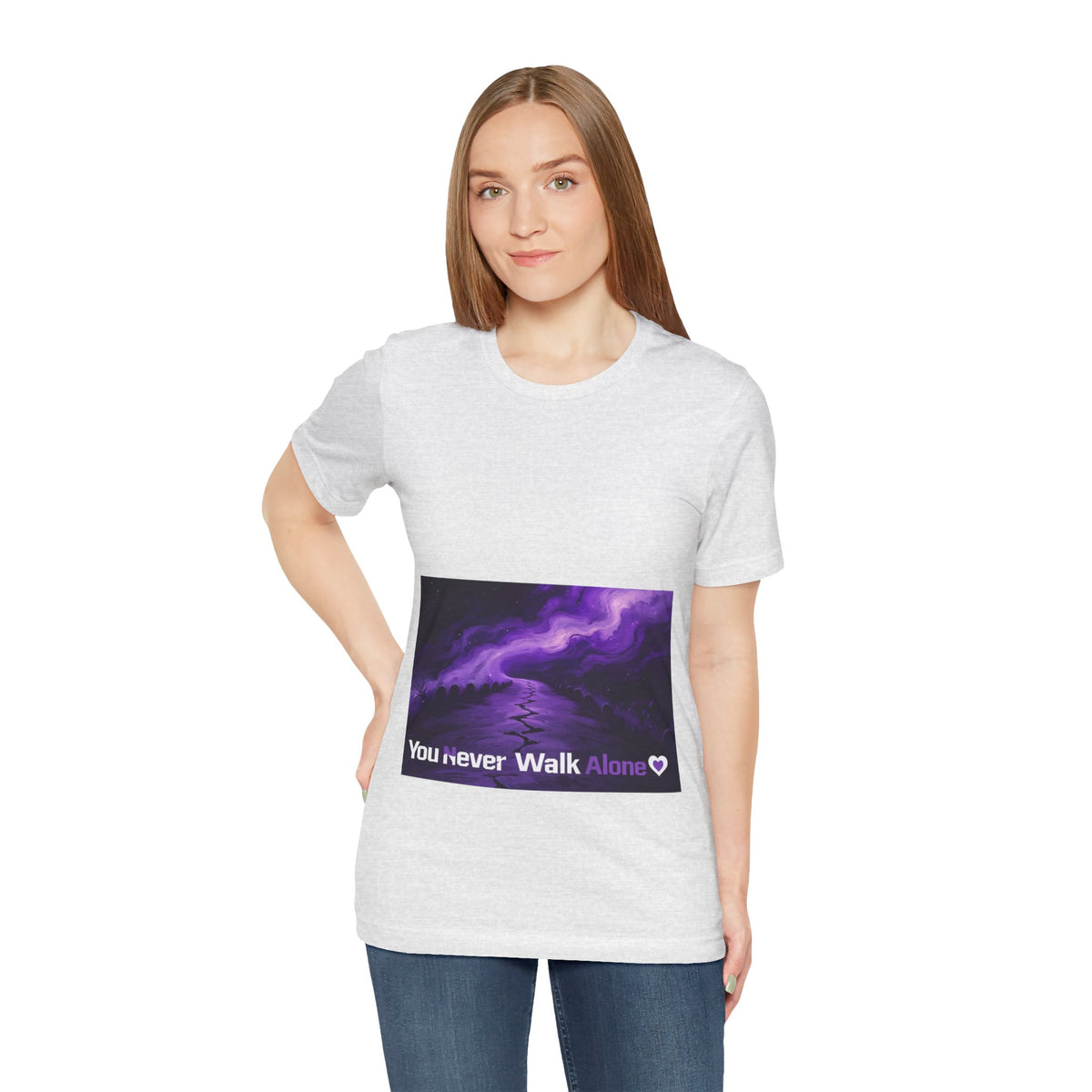 You Never Walk Alone Tee — Purple Nebula Graphic T-Shirt