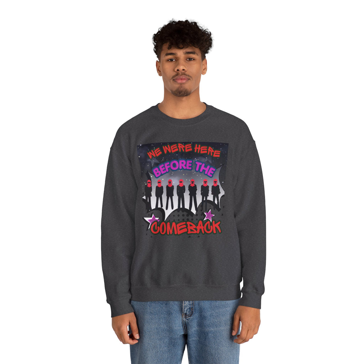 Crewneck Sweatshirt — BTS  the Comeback” Retro Pop Graphic