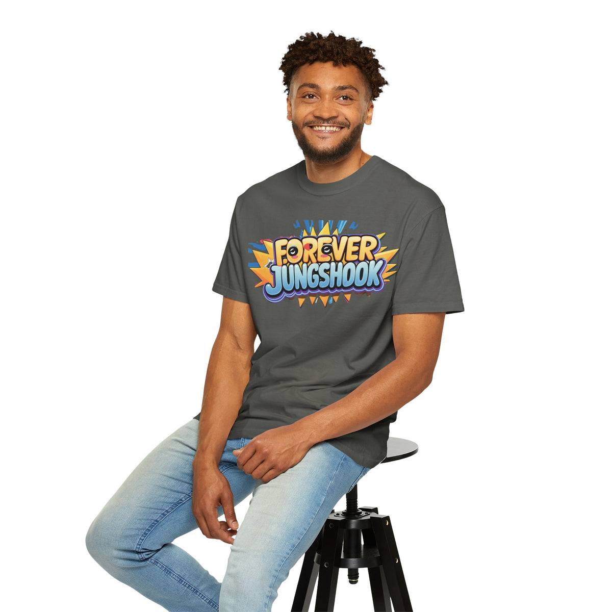 Forever Jungshook T-Shirt — Colorful Fan Graphic Tee