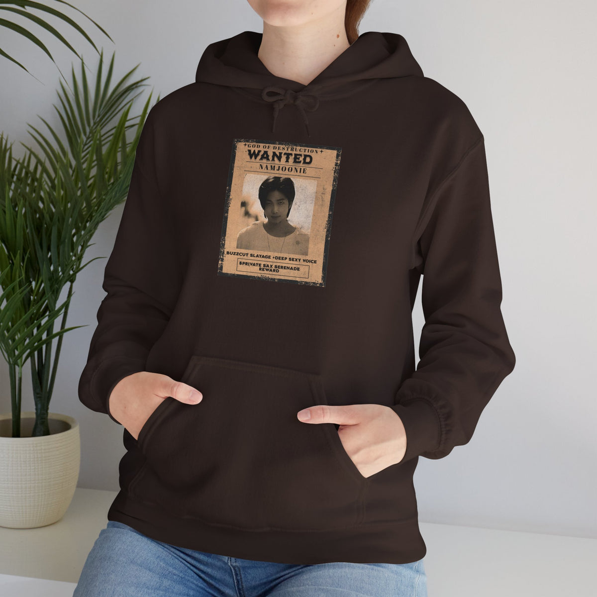 Wanted Namjoon Poster Hoodie — Vintage Photograph Graphic Sweatshirt