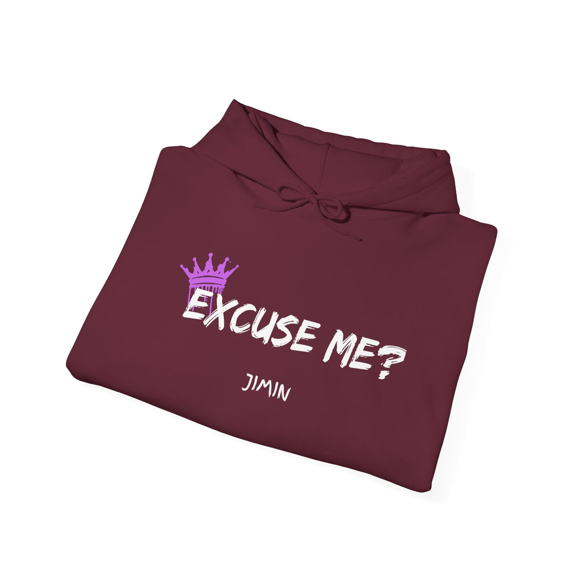 Excuse Me? Jimin Hoodie - K-Pop Fan Pullover with Crown Graphic