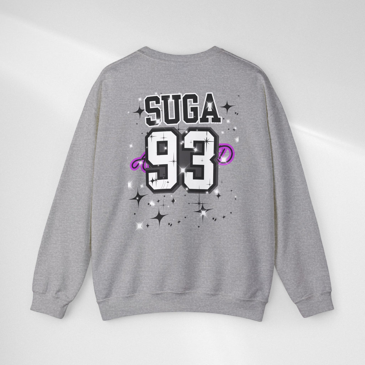Graphic Crewneck Sweatshirt — "SUGA 93" Music Fan Design