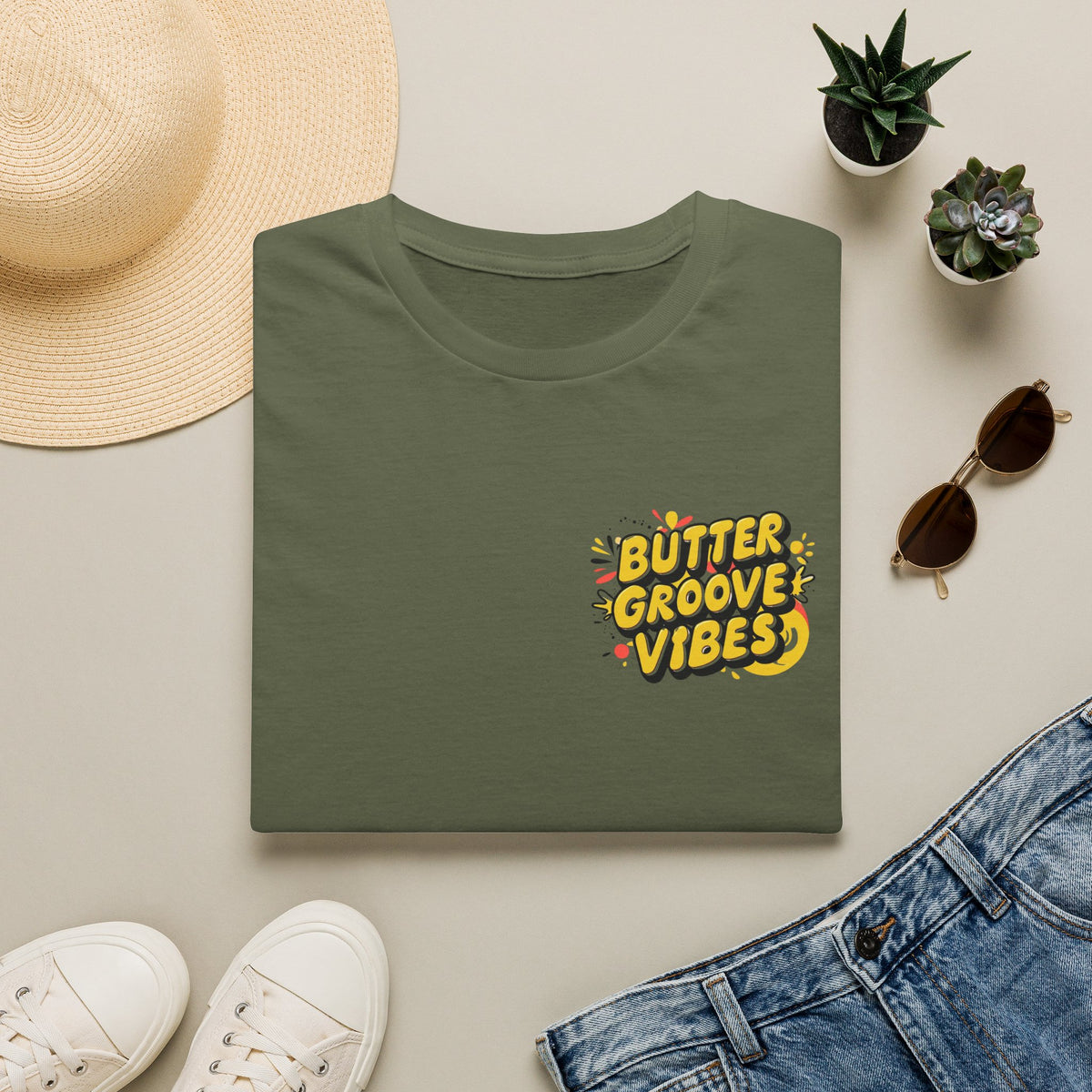 T-Shirt — "Butter Groove Vibes" Retro Graphic Tee