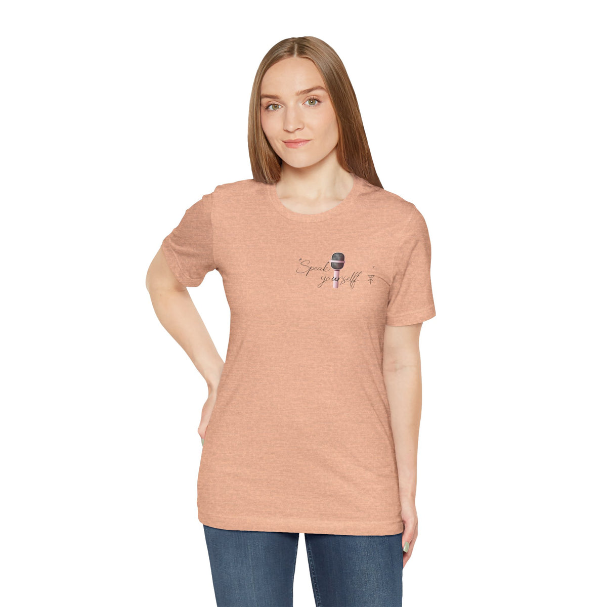 Microphone Graphic Tee — "Speak Your Truth" Short Sleeve T-Shirt
