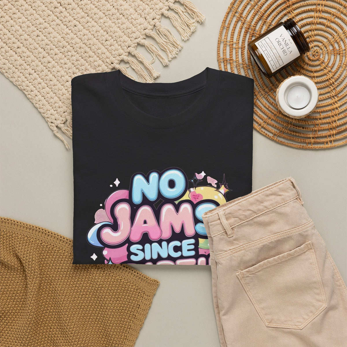 No Jams Since Birth T-Shirt — Cute Pastel Graphic Tee