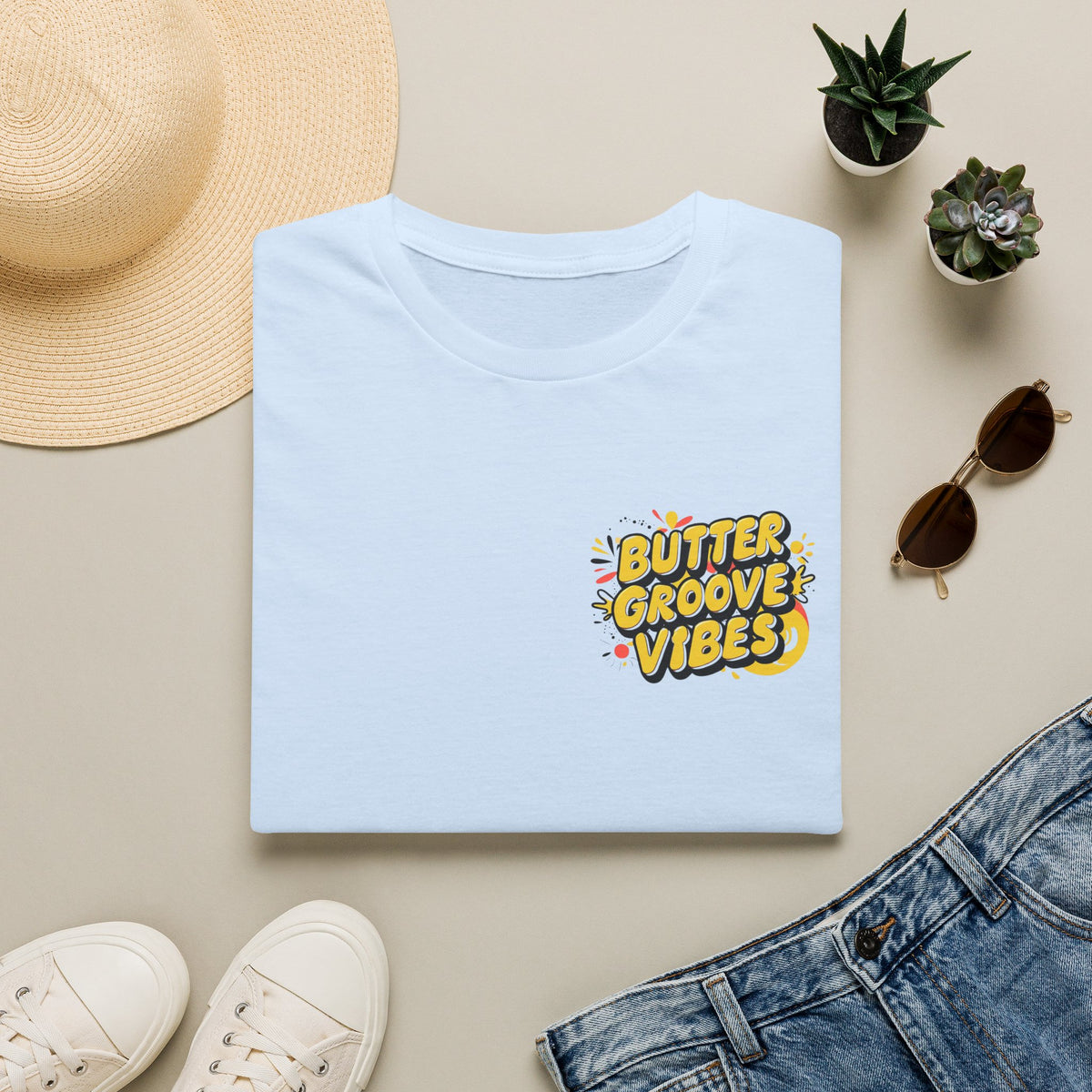 T-Shirt — "Butter Groove Vibes" Retro Graphic Tee