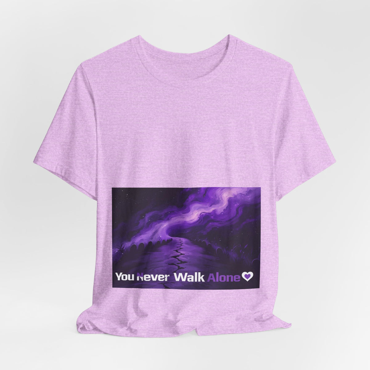 You Never Walk Alone Tee — Purple Nebula Graphic T-Shirt