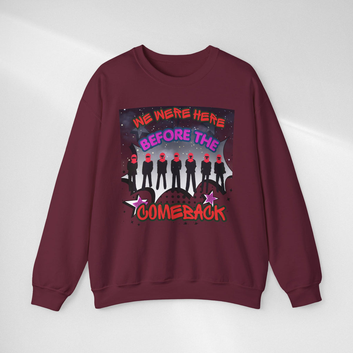 Crewneck Sweatshirt — BTS  the Comeback” Retro Pop Graphic