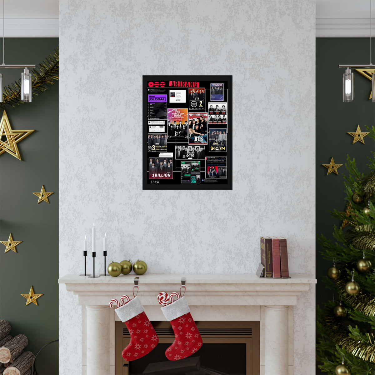 BTS Collage Matte Poster — Vertical BTS Achievement Poster (2026 Highlights)