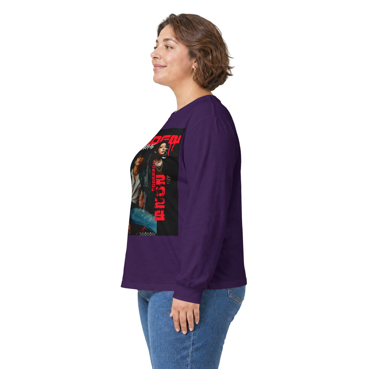 JK Golden Era Long Sleeve Tee — Retro Duo Portrait Graphic