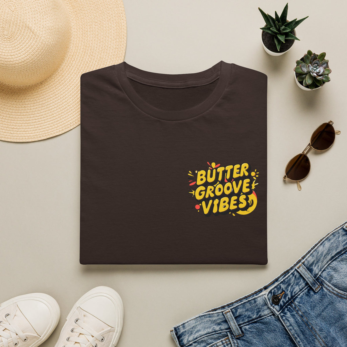 T-Shirt — "Butter Groove Vibes" Retro Graphic Tee