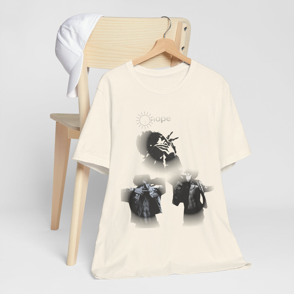 J HOPE T-Shirt — Grunge Black & White Band Photo Tee (Hope)