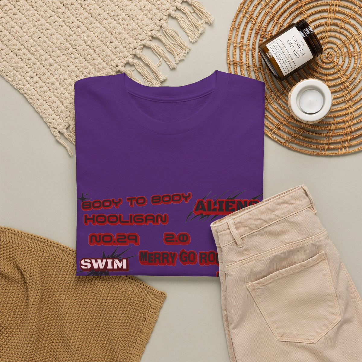 BTS ARIRANG Graphic Tee — Distorted Red Text Band Shirt