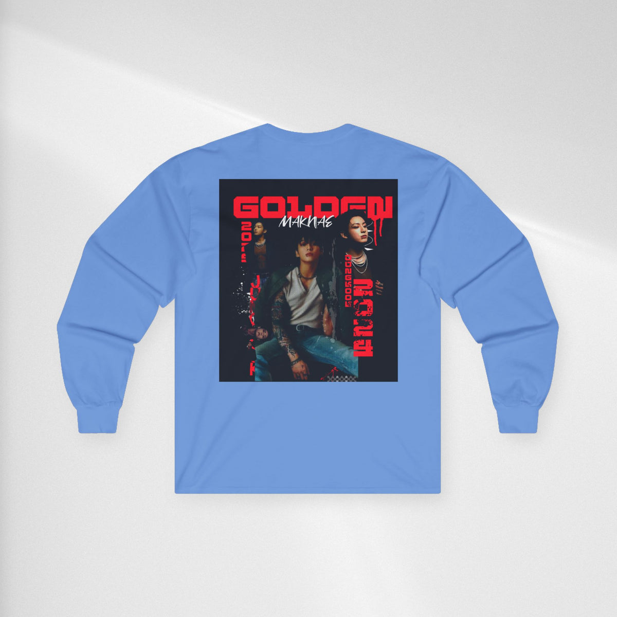 JK Golden Era Long Sleeve Tee — Retro Duo Portrait Graphic