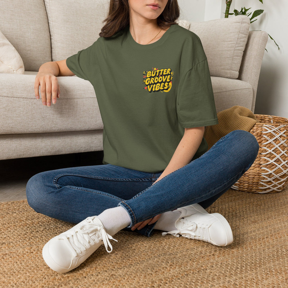 T-Shirt — "Butter Groove Vibes" Retro Graphic Tee