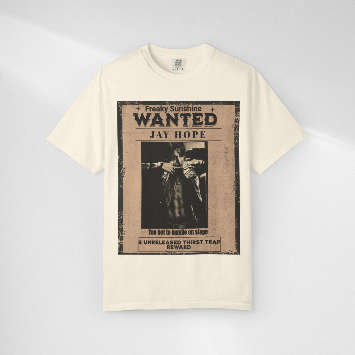 Wanted Poster Graphic T-Shirt — "Freaky Sunshine: Jay Hope" Vintage Style