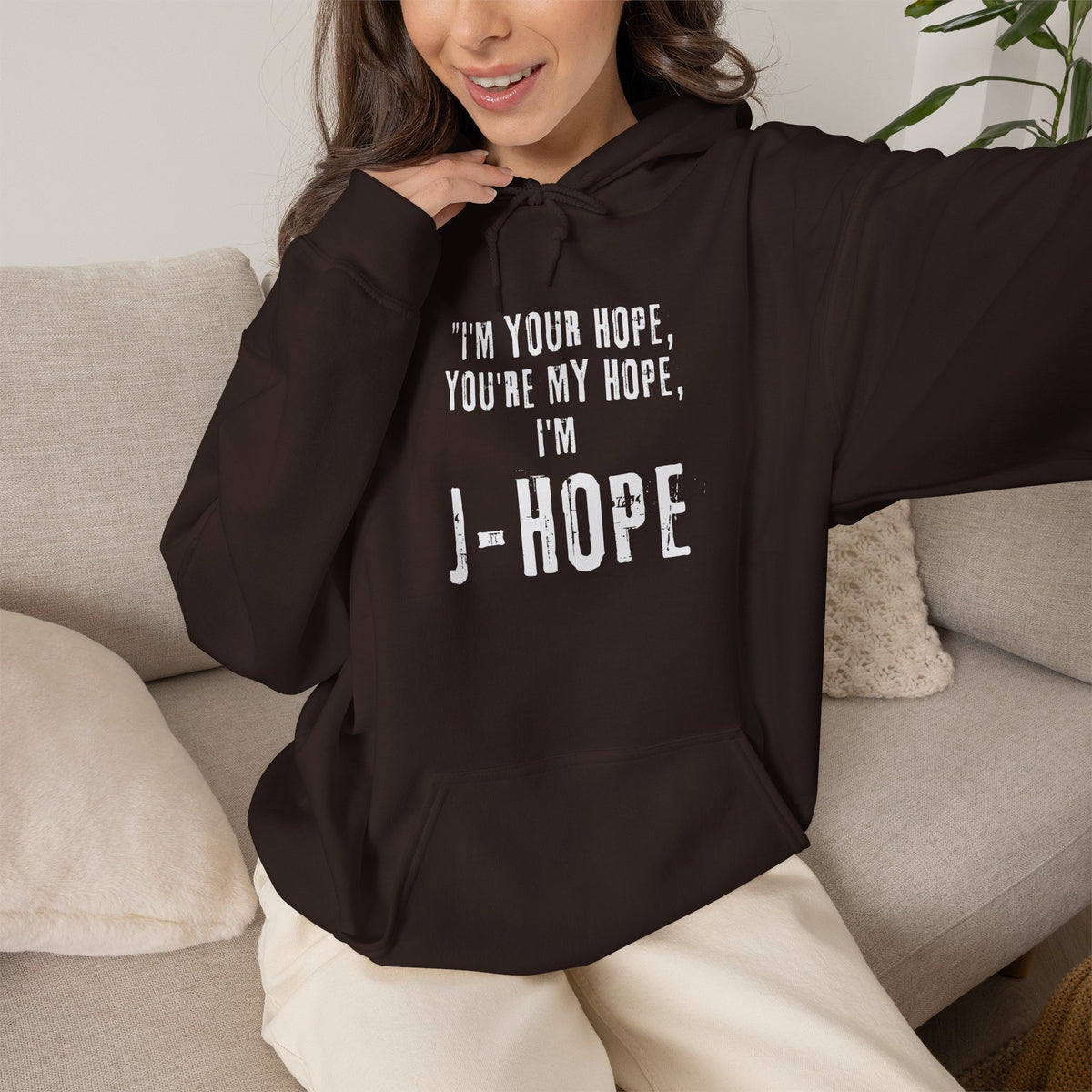 J-Hope Quote Hoodie — "I'm Your Hope, You're My Hope" K-Pop Pullover