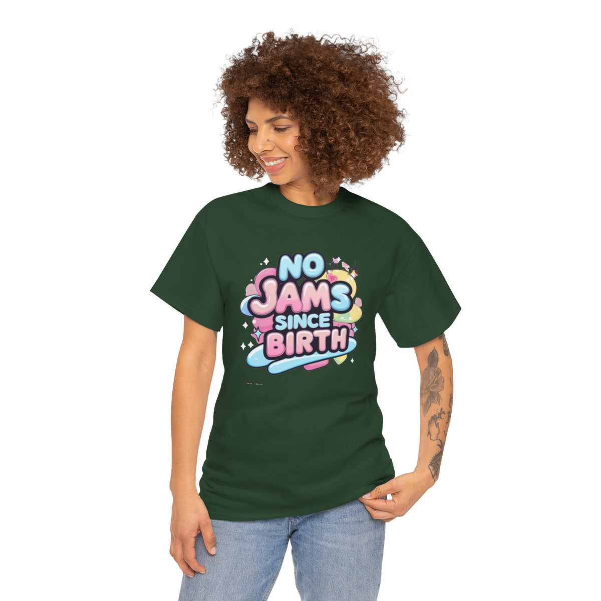 No Jams Since Birth T-Shirt — Cute Pastel Graphic Tee