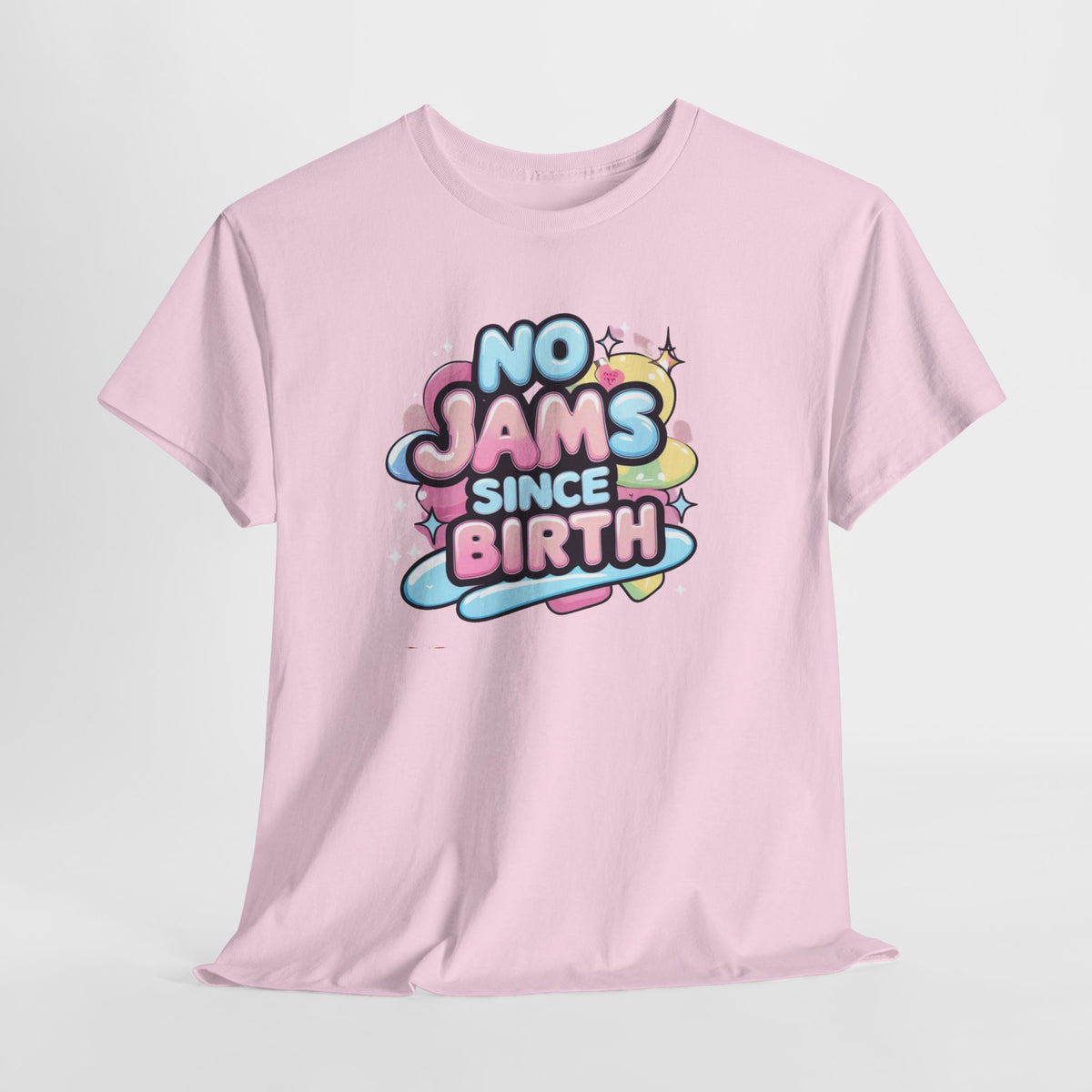 No Jams Since Birth T-Shirt — Cute Pastel Graphic Tee