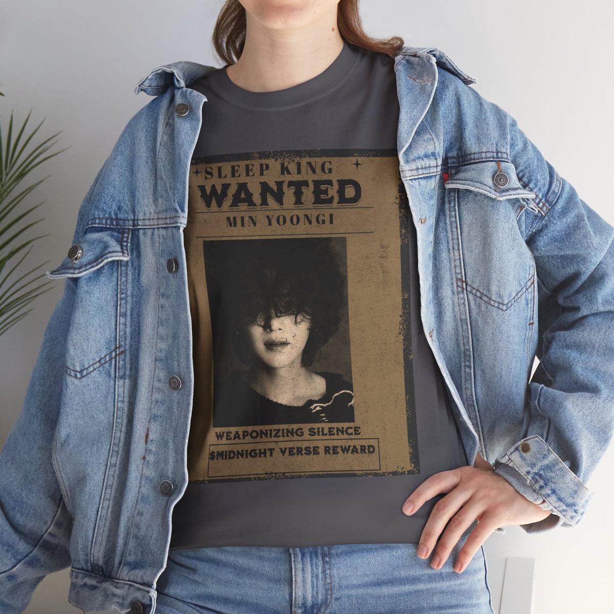 Suga Wanted Poster T-Shirt — "Sleep King Wanted" Vintage Horror Graphic Tee