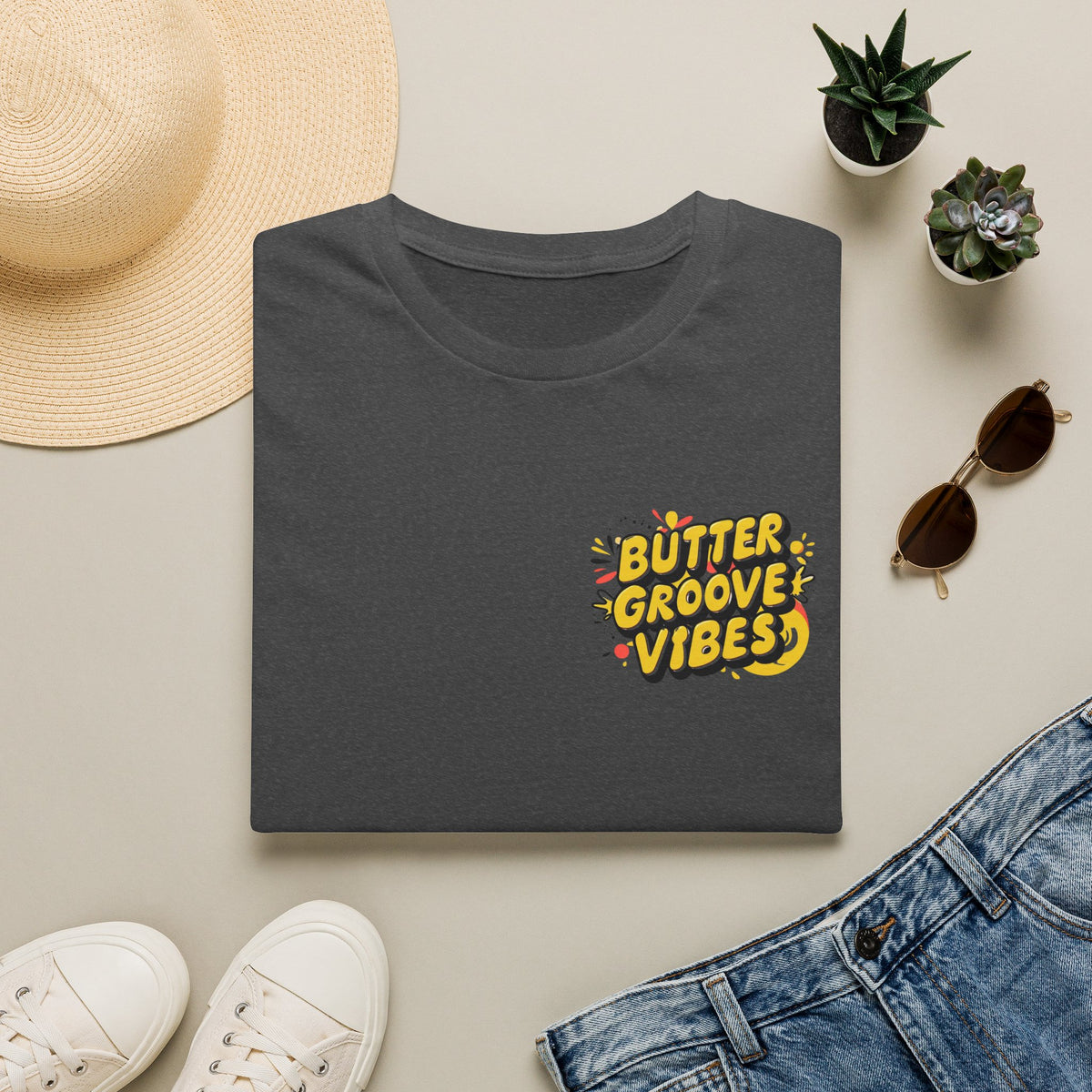 T-Shirt — "Butter Groove Vibes" Retro Graphic Tee