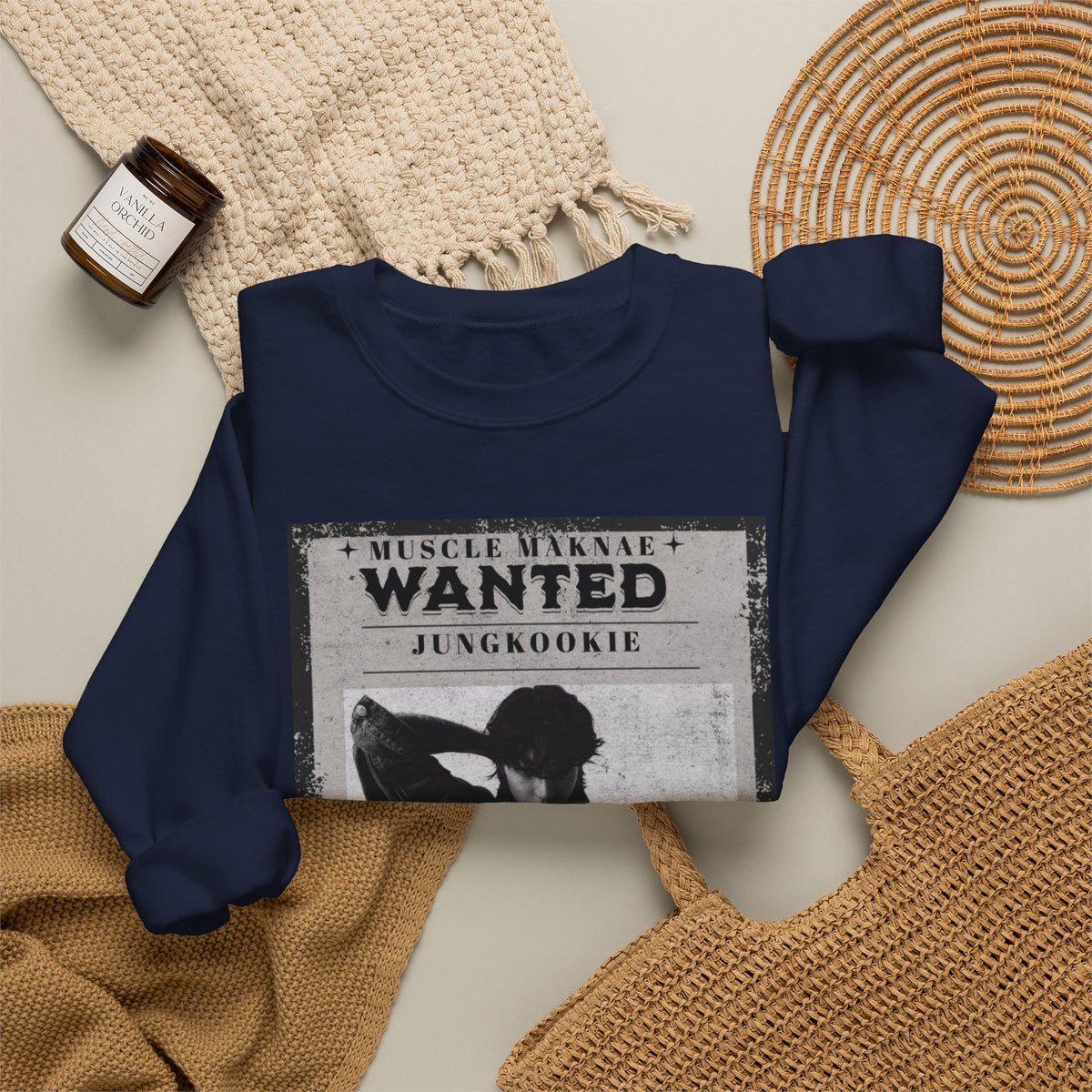 Wanted Poster Crewneck Sweatshirt — Vintage 'Wanted' Graphic Pullover