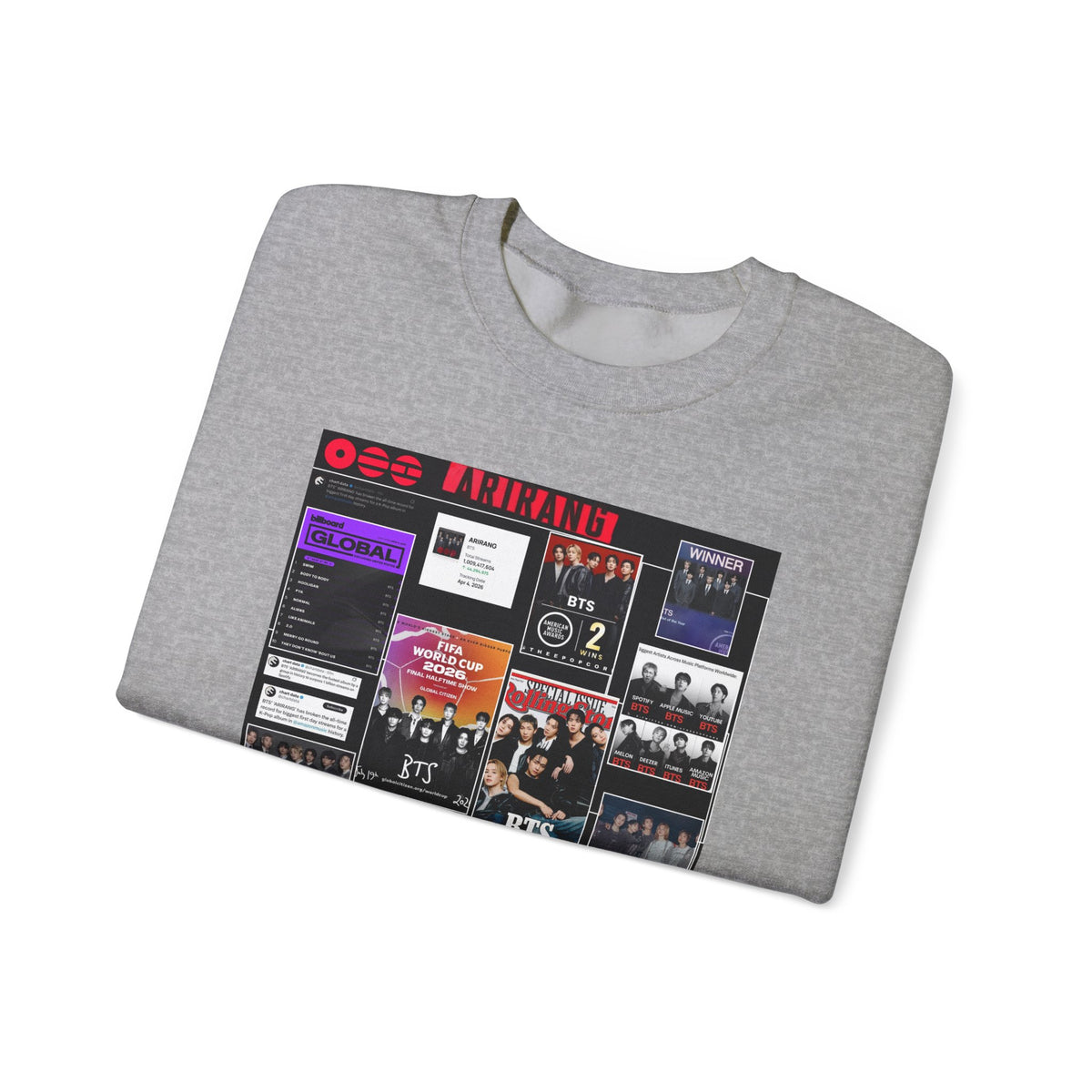 Collage Graphic Sweatshirt — BTS Moments Photo Montage Crewneck