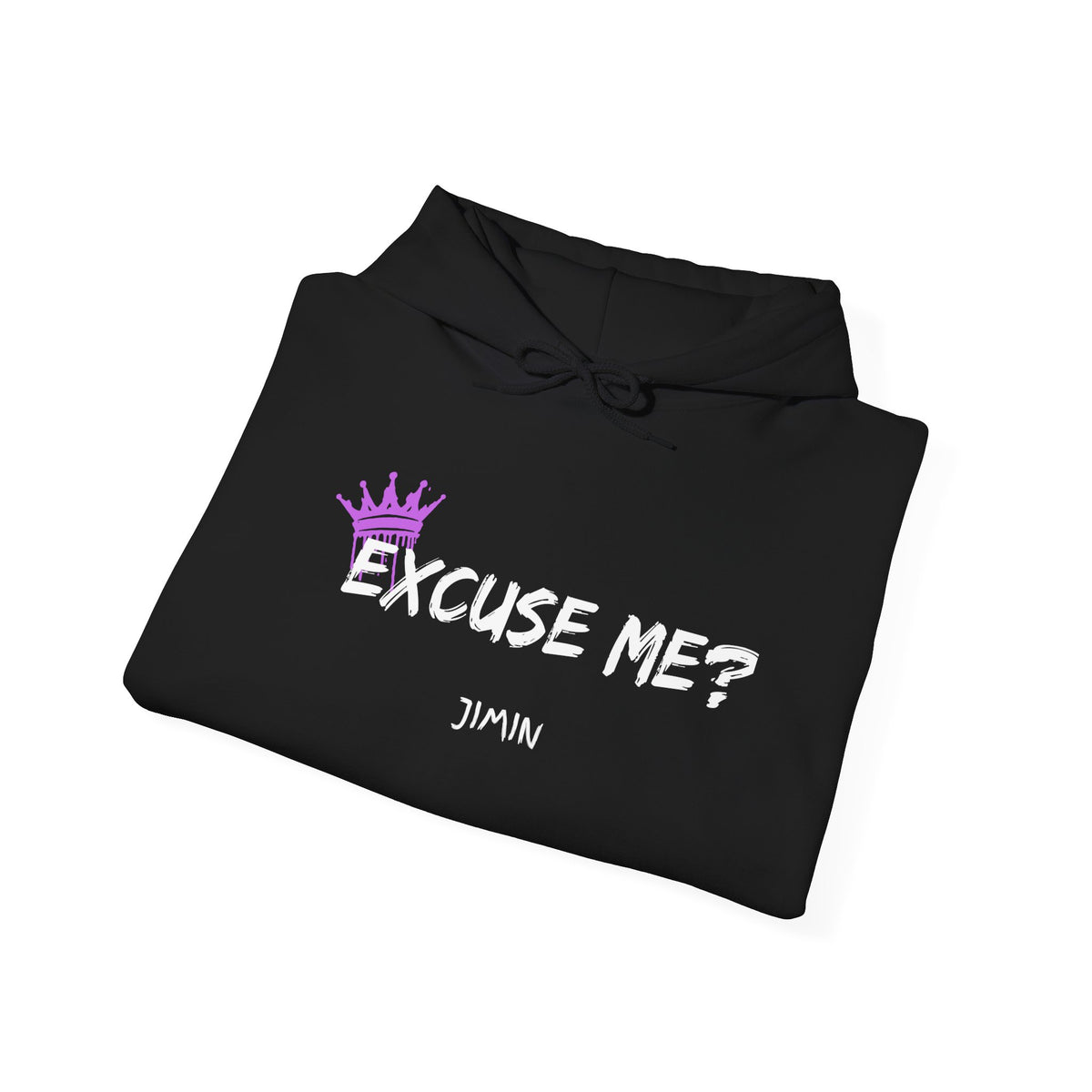 Excuse Me? Jimin Hoodie - K-Pop Fan Pullover with Crown Graphic