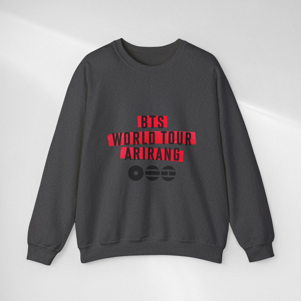 BTS ARMY Crewneck Sweatshirt — “BTS World Tour Arirang” Front & “Army Forever Bangtan Forever” Back
