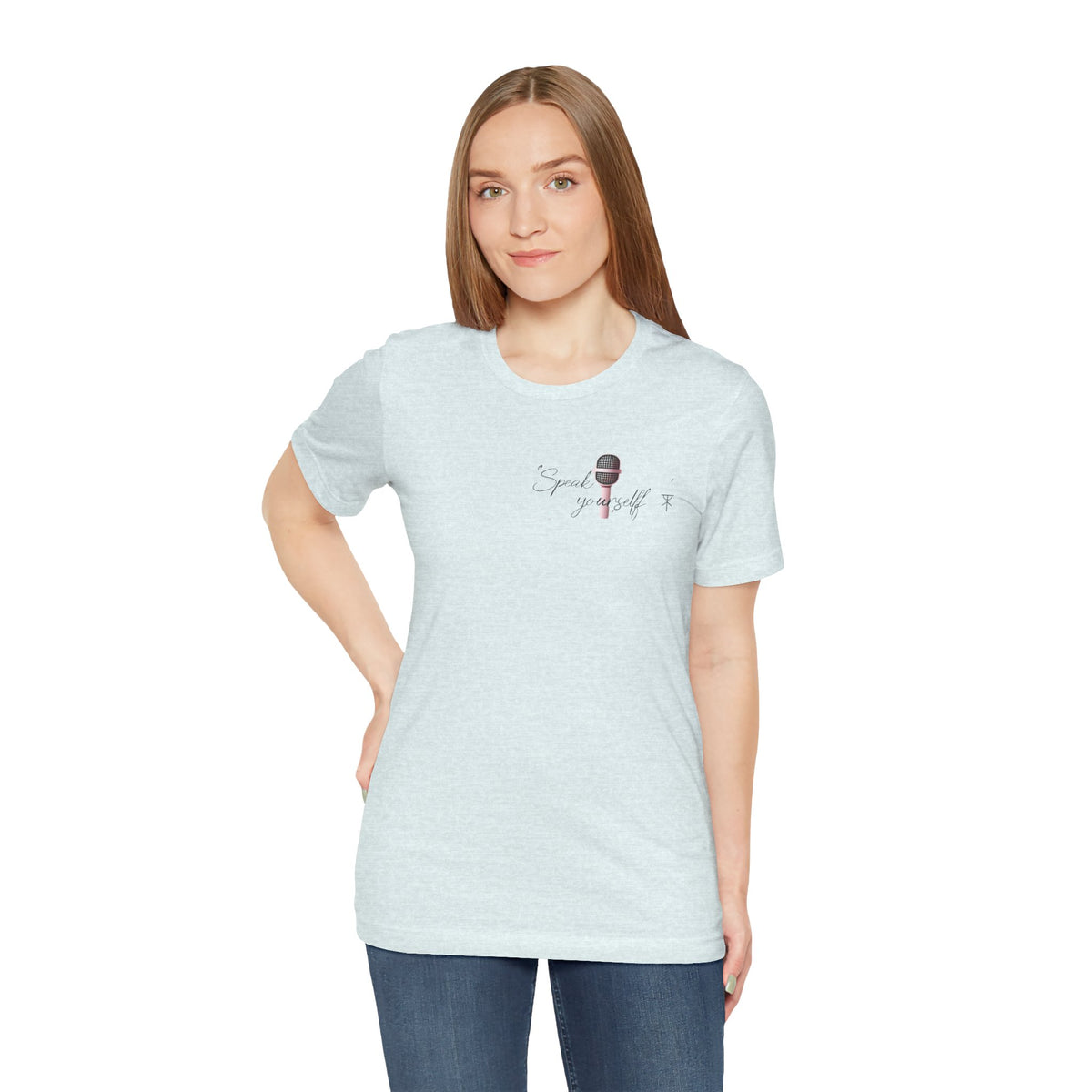 Microphone Graphic Tee — "Speak Your Truth" Short Sleeve T-Shirt