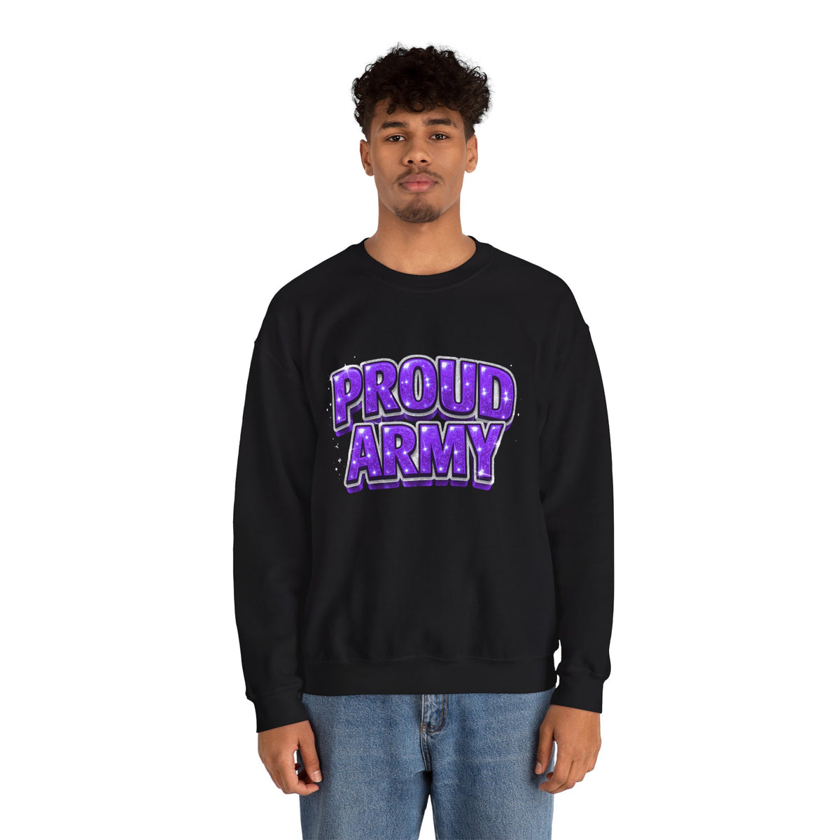 Proud Army Crewneck Sweatshirt — Support Pullover