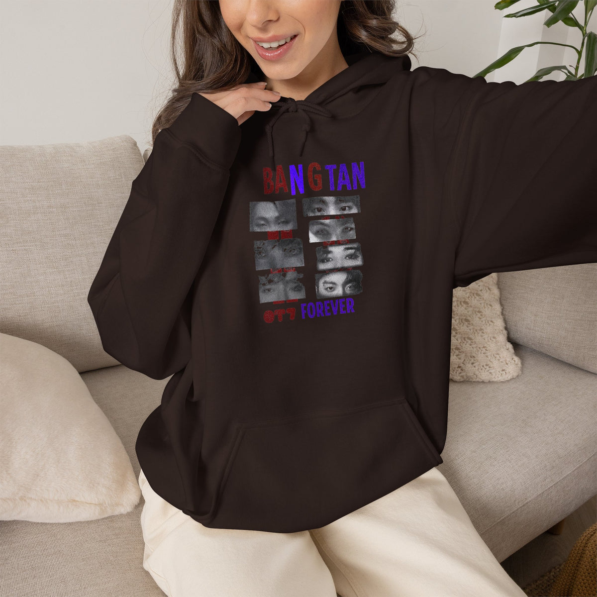 Bangtan Photocollage Hoodie — BTS Eyes Forever Fan Sweatshirt