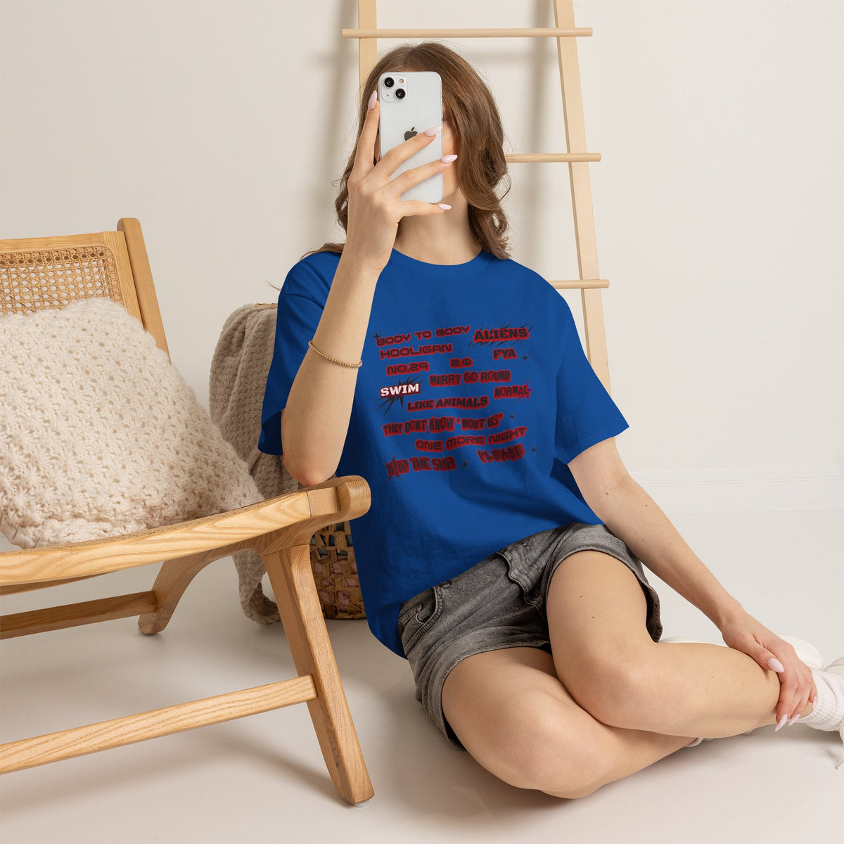 BTS ARIRANG Graphic Tee — Distorted Red Text Band Shirt