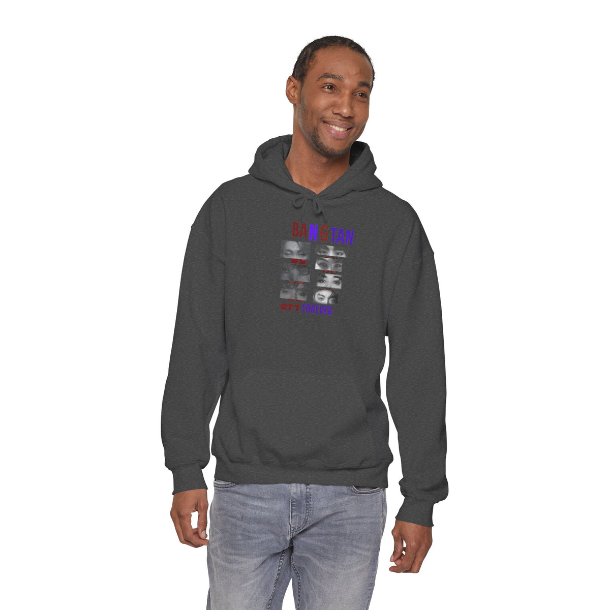 Bangtan Photocollage Hoodie — BTS Eyes Forever Fan Sweatshirt