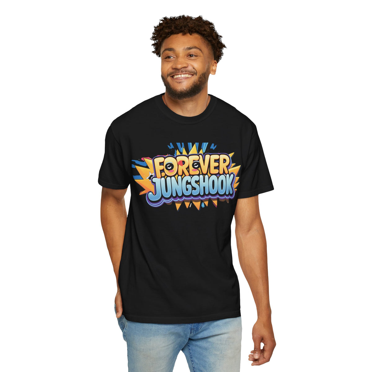 Forever Jungshook T-Shirt — Colorful Fan Graphic Tee